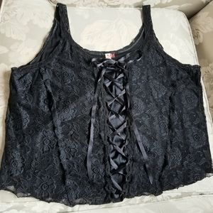 Black lace cami